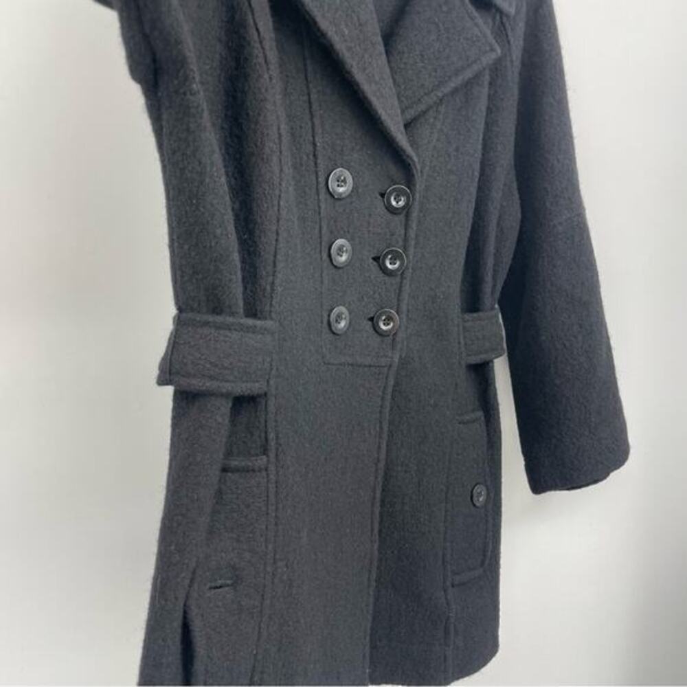 Sandro 100%‎ Wool Double Breasted Bell Sleeve Pea Coat Size XL - Picture 5 of 11